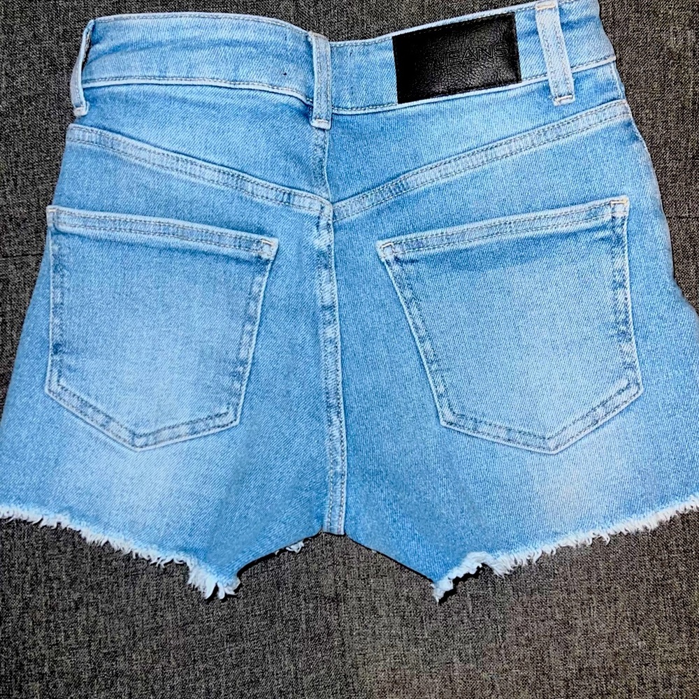 Fit jeans High Waisted Shortsa Azure Blue